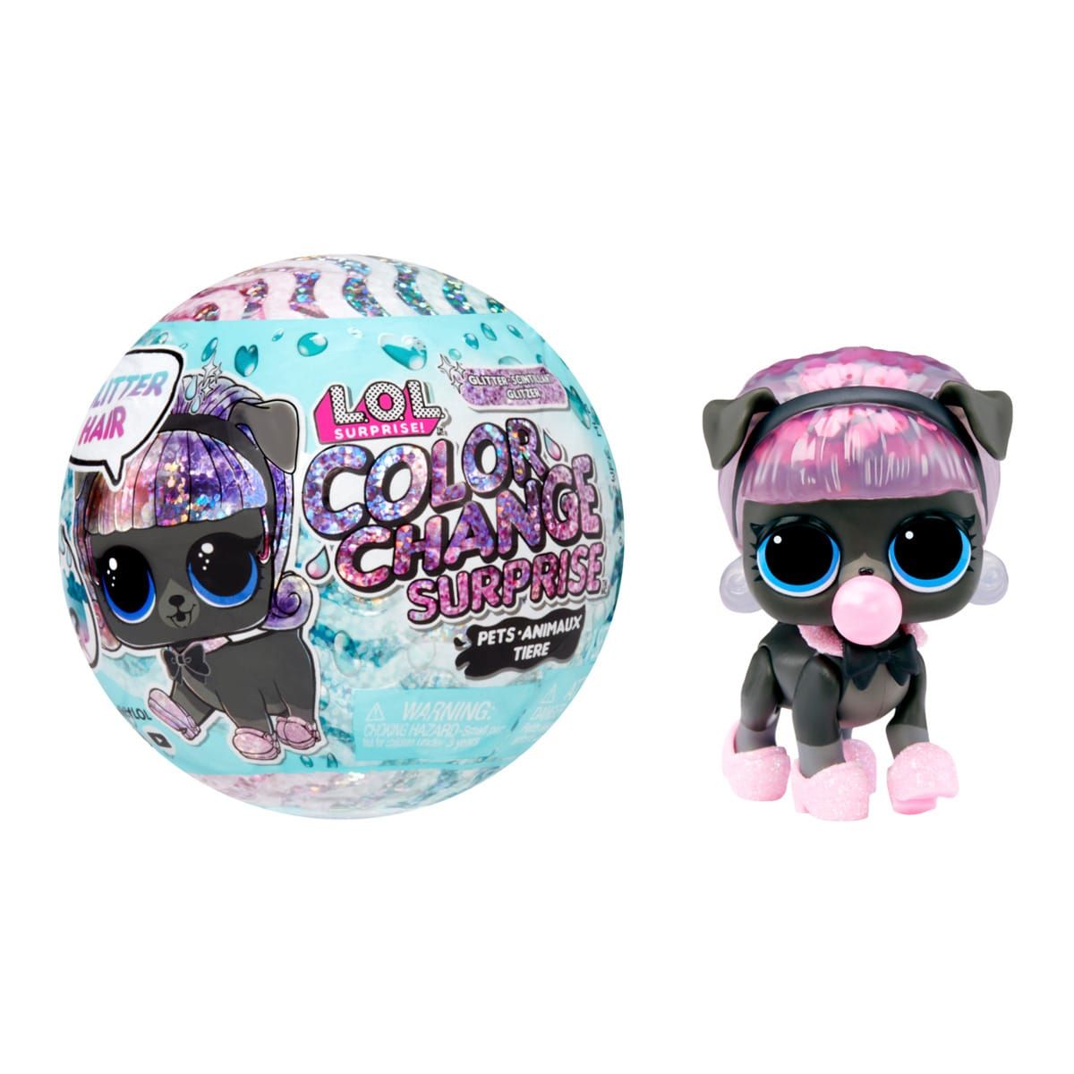L.O.L. Surprise! Colour Change Surprise Glitter Pets with 5 Surprises - Assorted