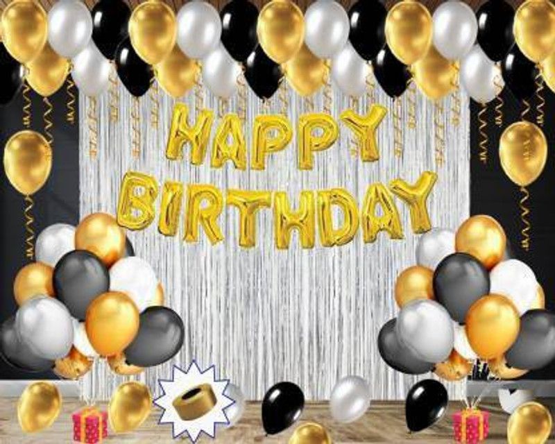 THE AMEX COMPANY Gold, Black, Silver Balloon