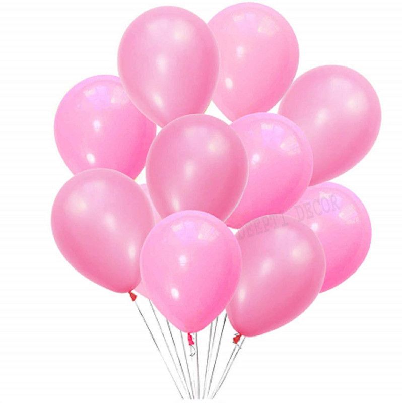FUNCART Solid MLBPNK-FUN Balloon  (Pink, Pack of 10)