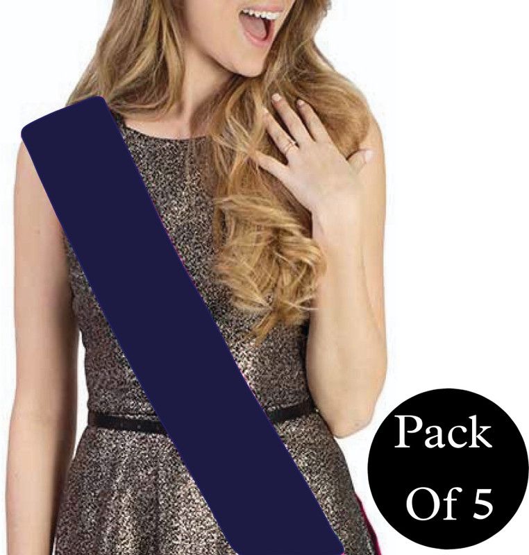 GARNET DARK BLUE PLAIN SASH - PACK OF 5