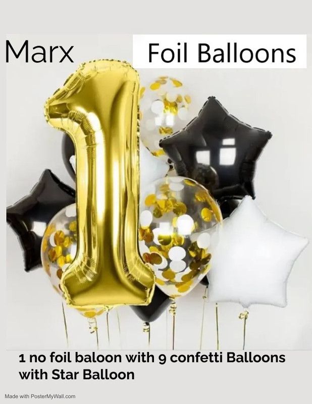 marx celebrations Solid Birthday Combo Kit for small party celebration Balloon  (Multicolor, Pack of 5)