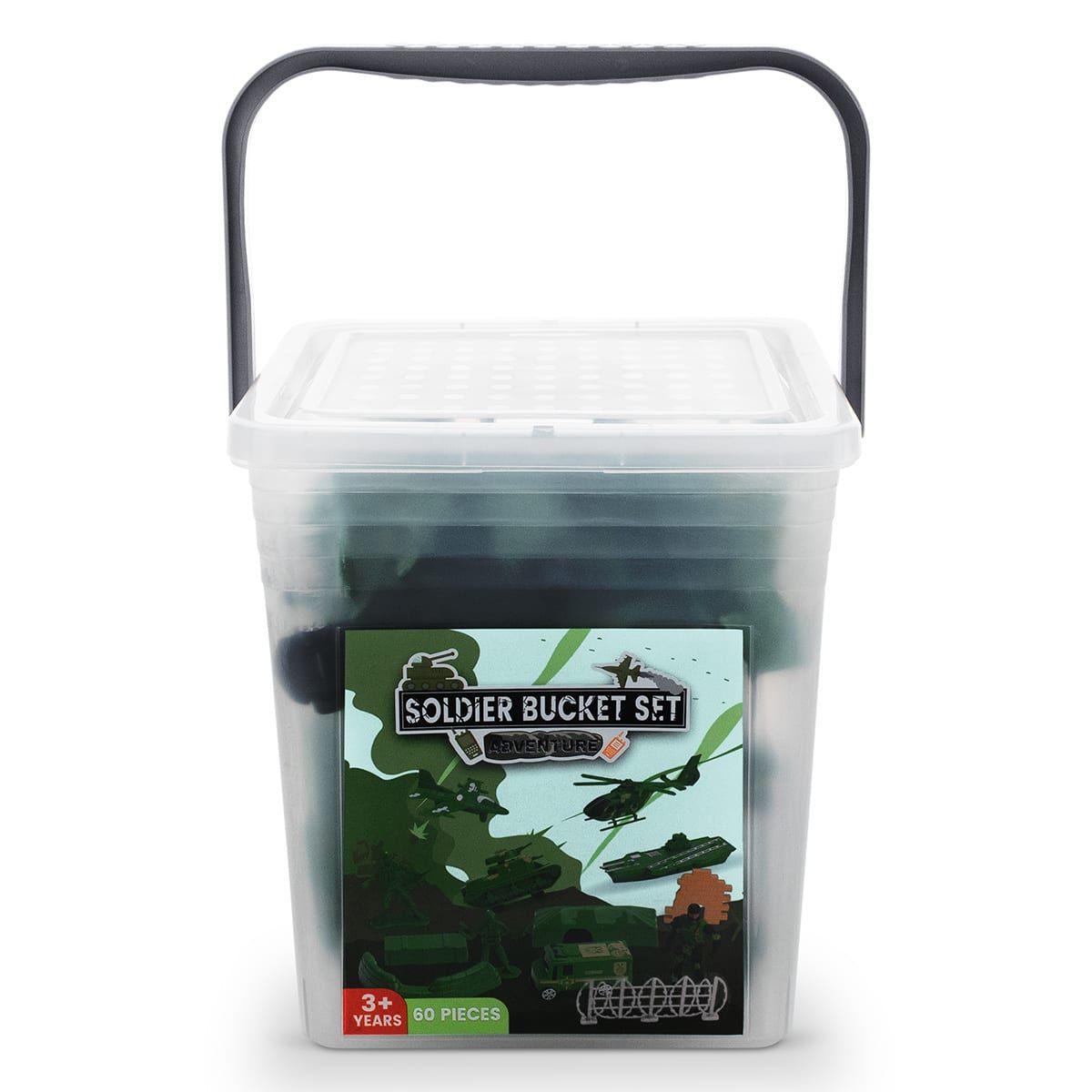 60 Piece Soldier Adventure Bucket Set