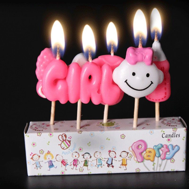 Missby Baby Girl Candle (Pack of 5) Candle  (Pink, Pack of 5)