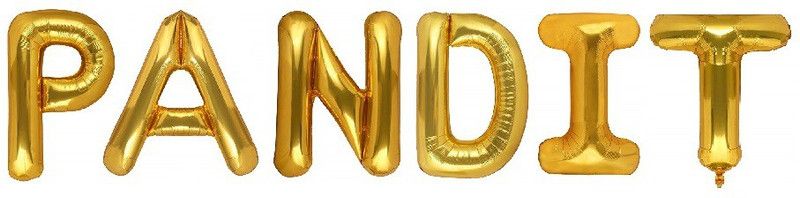 Utkarsh Solid Golden Color Popular And Trending Name (Pandit) 3D Foil Balloon  (Gold, Pack of 6)