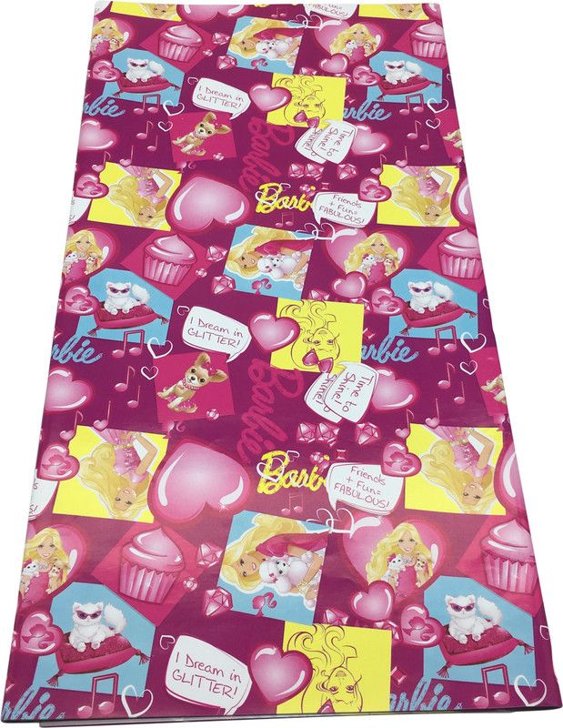 FUNCART Barbie wrapping paper (10 pcs/pack) Barbie paper Gift Wrapper  (Mutlicolor)