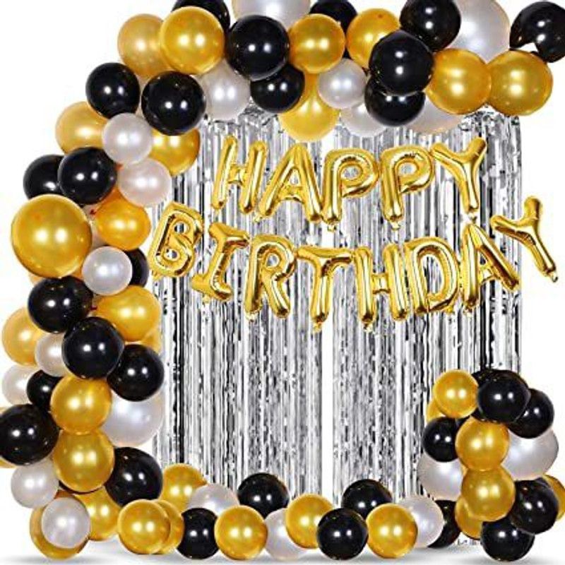 KHYALI Solid Happy Birthday Decoration Kit Combo - 53Pcs Balloon  (Multicolor, Pack of 53)