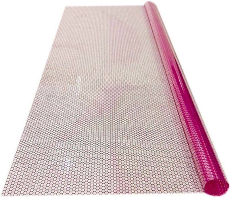 Sunflower Floral Products Honeycomb Design Cellophane Sheets Wrapping Sheets, Cellophane Plastics, BOPP Cellophane Gift Wrapper  (Pink Pattern, Transparent)