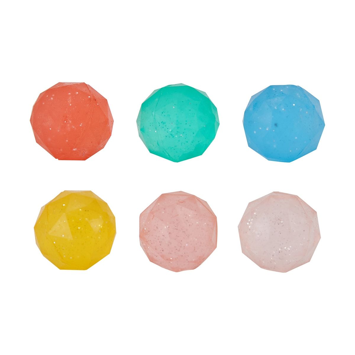 Coloured Bouncing Balls - Pack of 6