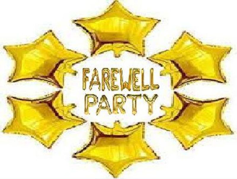 zerecord FAREWELL PARTY '6'BIG STAR Banner  (1.67 ft, Pack of 19)
