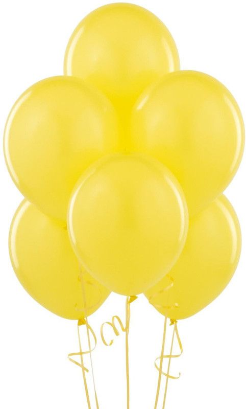 Shatchi Solid 12" Plain YELLOW Latex Balloons,Party Decoration,Wedding,Birthday,Anniversary-25Pc Balloon  (Yellow, Pack of 1)