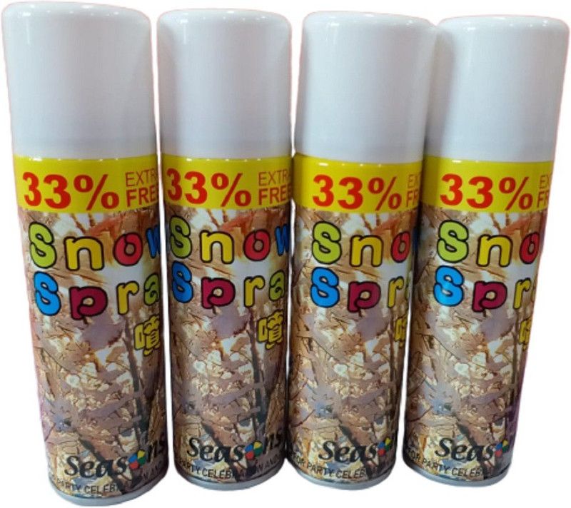 seasons Snow Spray (Set of 4) for Party Celebration and Decoration Snow Spray  (150 ml, Pack of 50)