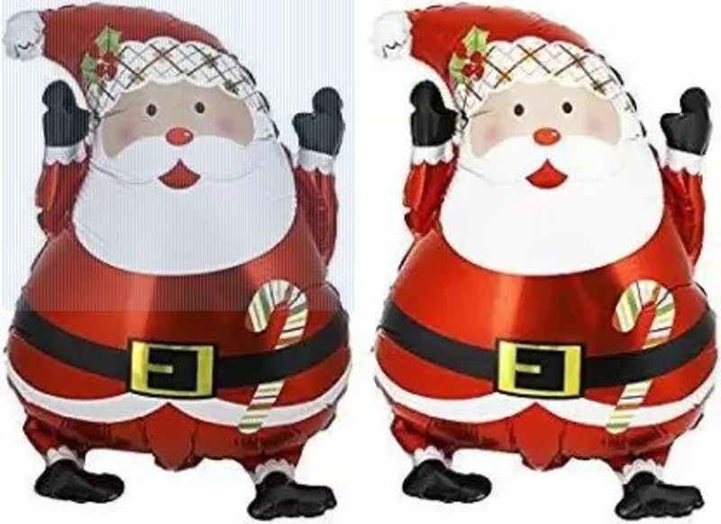 zerecord Printed Merry Christmas2 Santa Foil Balloons red Christmas Decoration Party Supplies| Balloon  (Red, Pack of 2)