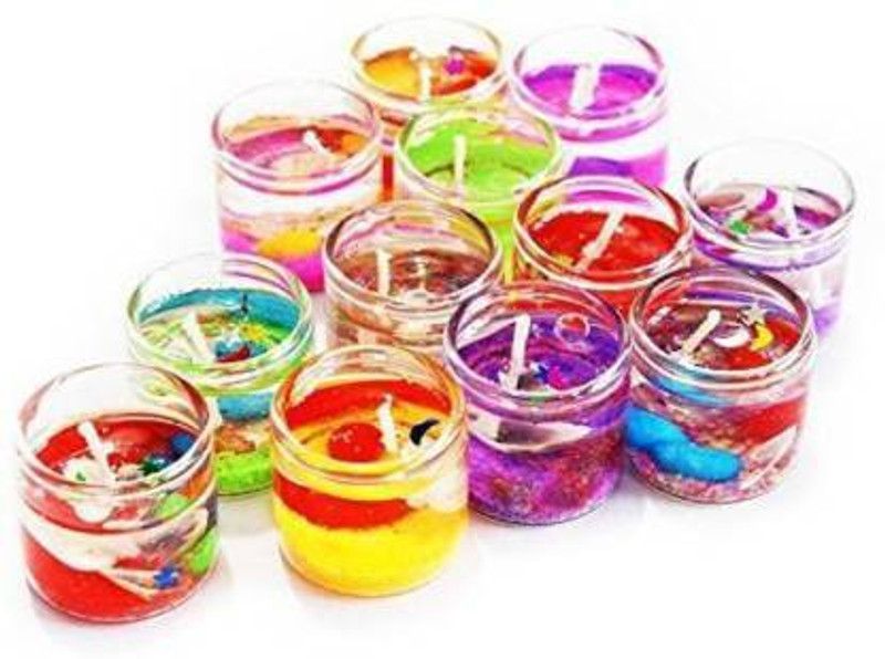 homedecor anurudh Cylindrical Shape Color: Multicolor pack of 24 Candle  (Multicolor, Pack of 24)