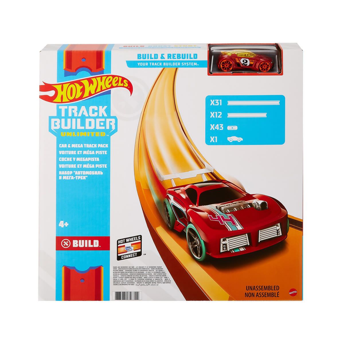 Hot Wheels Track Builder Unlimited Car & Mega Track Pack