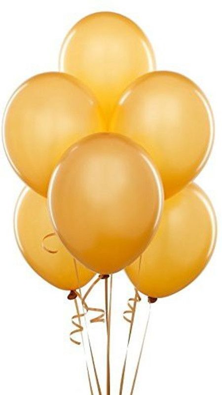 VINAYAKAMART Solid gold METALIC BALLOONS 50 PCS Balloon  (Gold, Pack of 50)