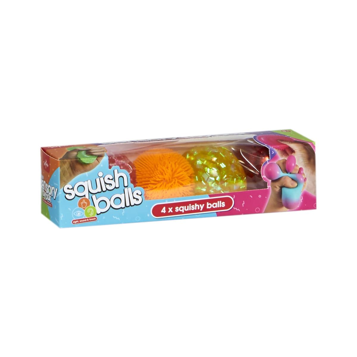 4 Pack Toy Mania The Sensory Toy Box Squish Balls