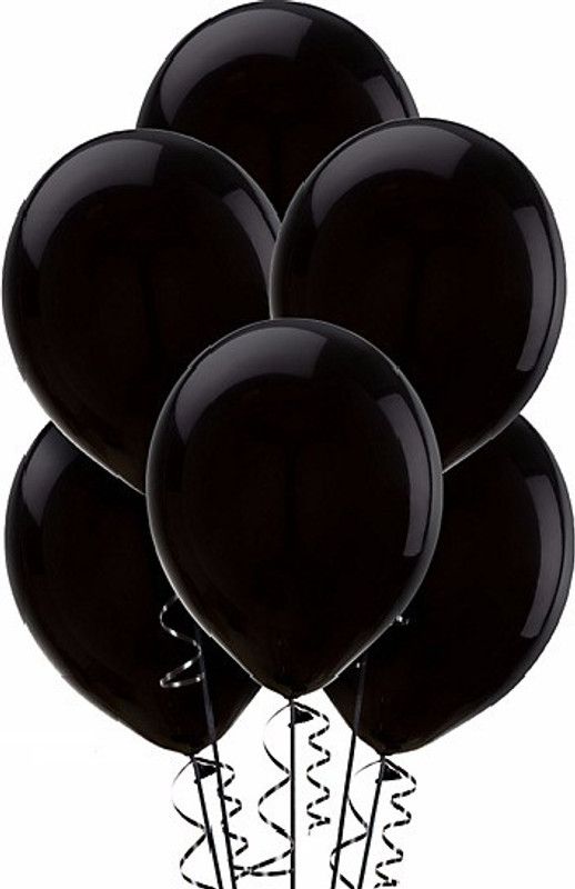 PartyballoonsHK Solid Black (Pack of 50) Balloon  (Black, Pack of 50)