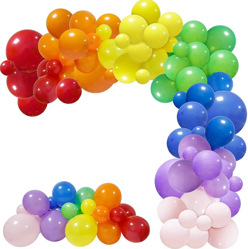 R G ACCESORIES Solid Holi decoration balloon kit 121pcs for holi, birthday, baby shower Balloon  (Multicolor, Pack of 121)