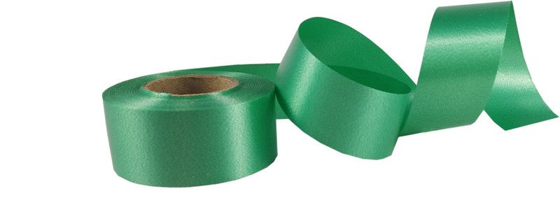 Utkarsh Multi-Purpose Roll of 25 Meters Approx and 1 Inch Width for Decorations, Wrapping, Arts and Craft Work Curly Green Paper Ribbon  (Pack of 1)