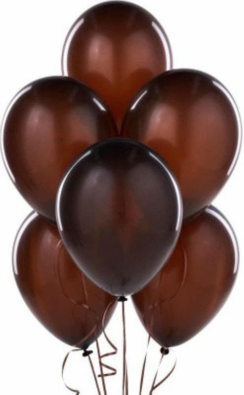 HARDATAR Solid HD Metallic Finish Brown Pack of 20 Balloons for Birthday / Anniversary Party Decoration Balloon  (Brown, Pack of 20)