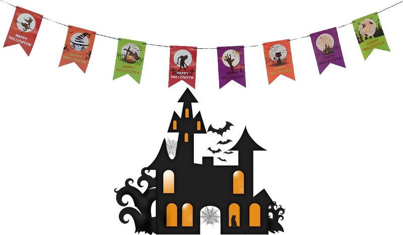 FUNCART Happy Halloween Big Banner  (8.2 ft, Pack of 1)