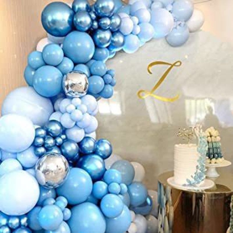 R G ACCESORIES Solid Blue balloon garland kit 60pcs for birthday, wedding, engagement Balloon  (Blue, Pack of 60)