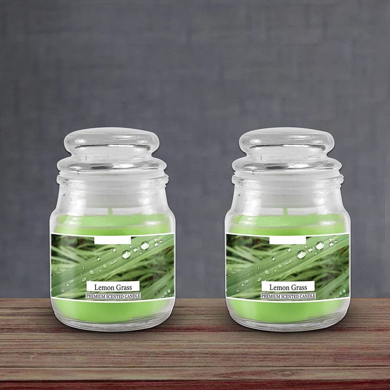 Twixxle XVI®-255-FD-Lemon Grass Scented Candles for Home Decoration Candle  (Multicolor, Pack of 2)