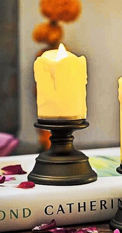 JANGI Diwali modern home decoration Candles LED light for deepawali home decor Candle  (Yellow, Pack of 3)