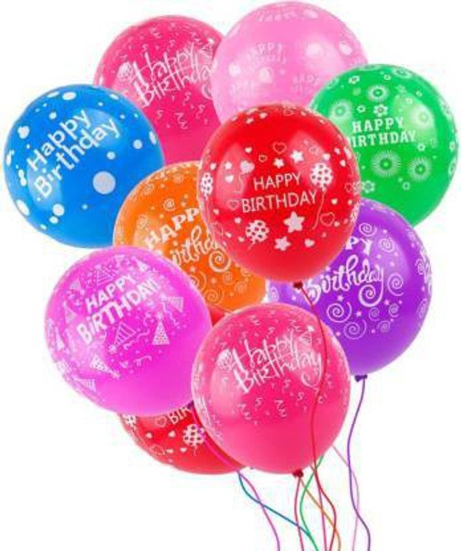 MUCH N MORE Printed "HAPPY BIRTHDAY" Multi Colored Foil Letters Toy Balloon Balloon  (Multicolor, Pack of 25)