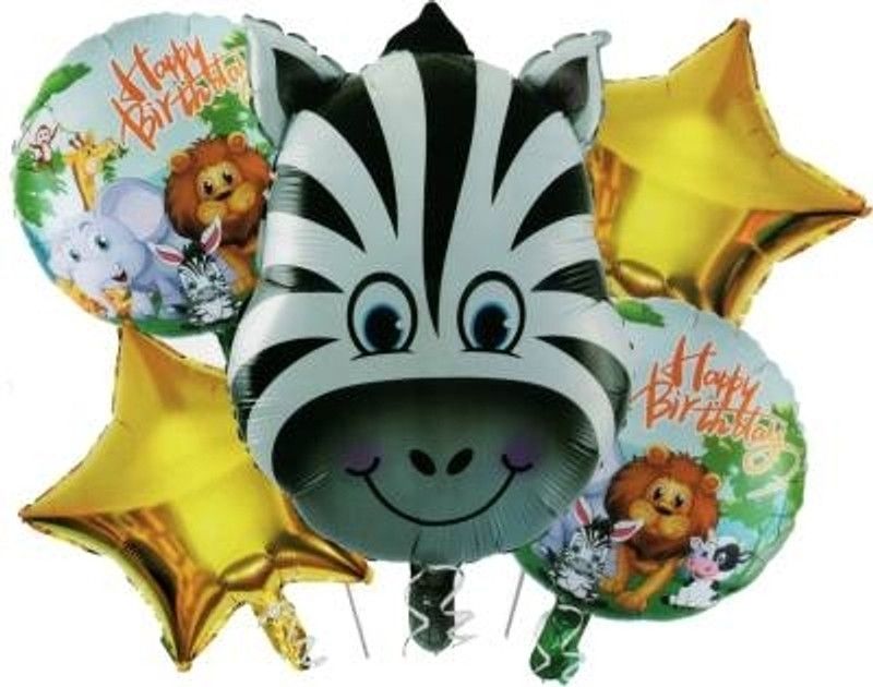 Storeify Zebra Zebra Theme Birthday Foil Balloon