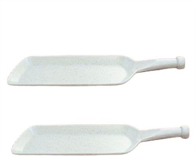LifePlast BAT Serving Platter/Tray Unbreakable ,Multipurpose Platter White Sizzler Tray  (Pack of 2, Microwave Safe)