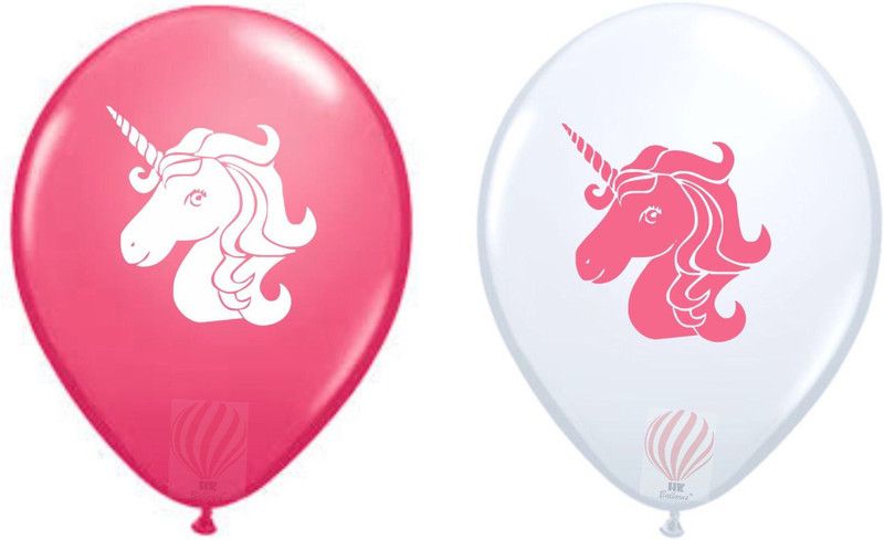 PartyballoonsHK Printed Unicorn Theme Birthday , Baby Girl Birthday Party Decoration Balloons Balloon  (Multicolor, Pack of 1)