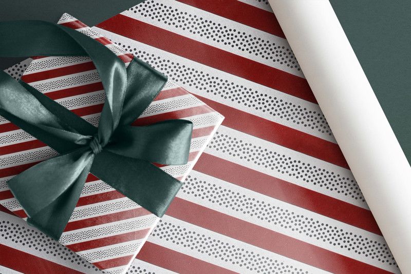 FTM Wrapping Paper Multi Color Paper Gift Wrapper  (White and Red)