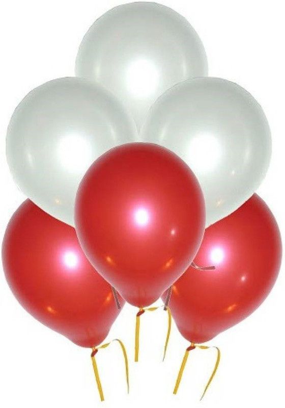 Vedy Solid Solid Super silky- Metallic 9" Inch Balloon (Golden,Red Pack of 100) Balloon  (Multicolor, Pack of 1)
