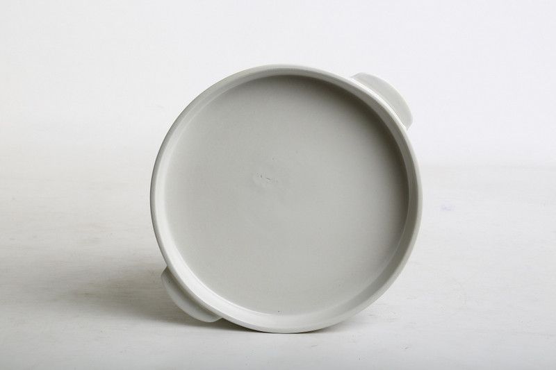 caffeine Ceramic Handmade Elegant White Sizzler Tray  (Microwave Safe)
