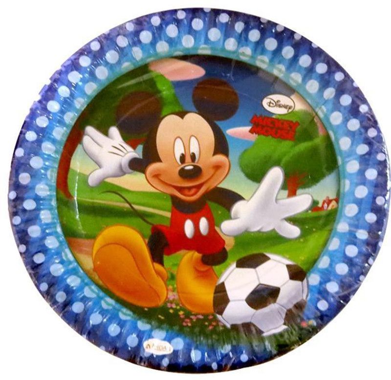 FUNCART Mickey Mouse Theme Quarter Plate  (Pack of 10)