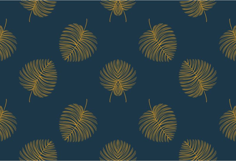 JORAS tropical-leaves-hand-drawn tropical-leaves-hand-drawn MATT PAPAER Gift Wrapper  (Green)