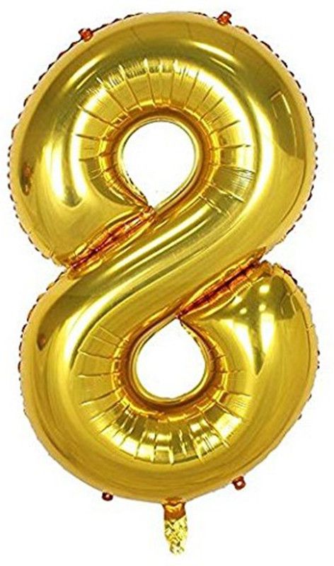 THRIVE REVIVE DRIVE Solid BG08 Letter Balloon  (Gold, Pack of 1)