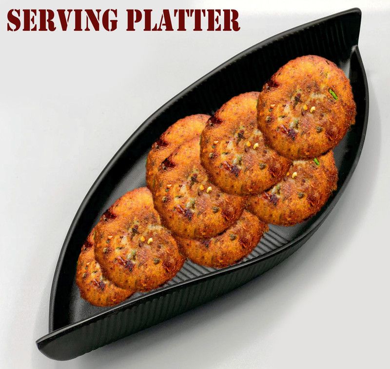 ZIDO (Pack of 1)/Exclusive Multi-Purpose Serving Platter for All Types of Snacks Like Noodles, Chilly Potato, Dhokla, Cookies, Pastries, Cutlet, Chaap, Paneer Tikka, Tandoori Items and as Your Wish. Sizzler Tray