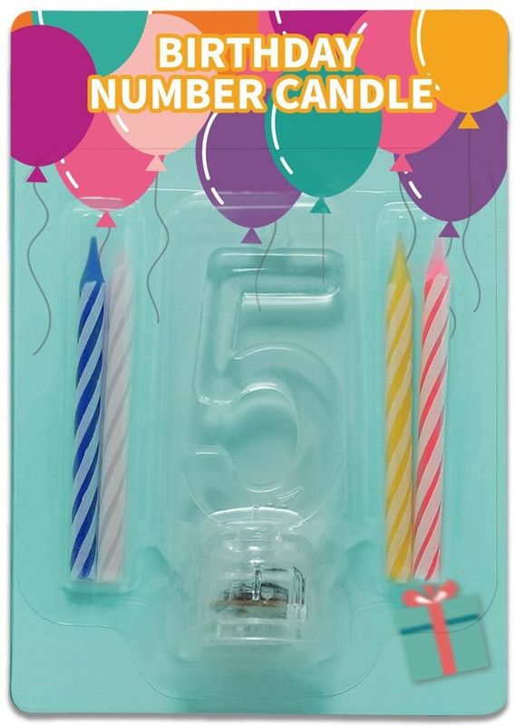 MON N MOL TOY Flashing Number Candle Set, Novelty Place Color Changing LED Birthday Cake Topper with 4 Wax Candles Candle  (Yellow, Pack of 4)