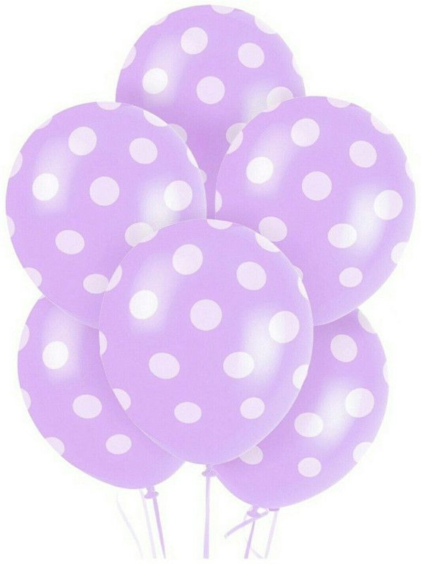 PartyballoonsHK Printed New Lavender Polka Dots ( Pack of 50) Balloon  (Purple, Pack of 50)
