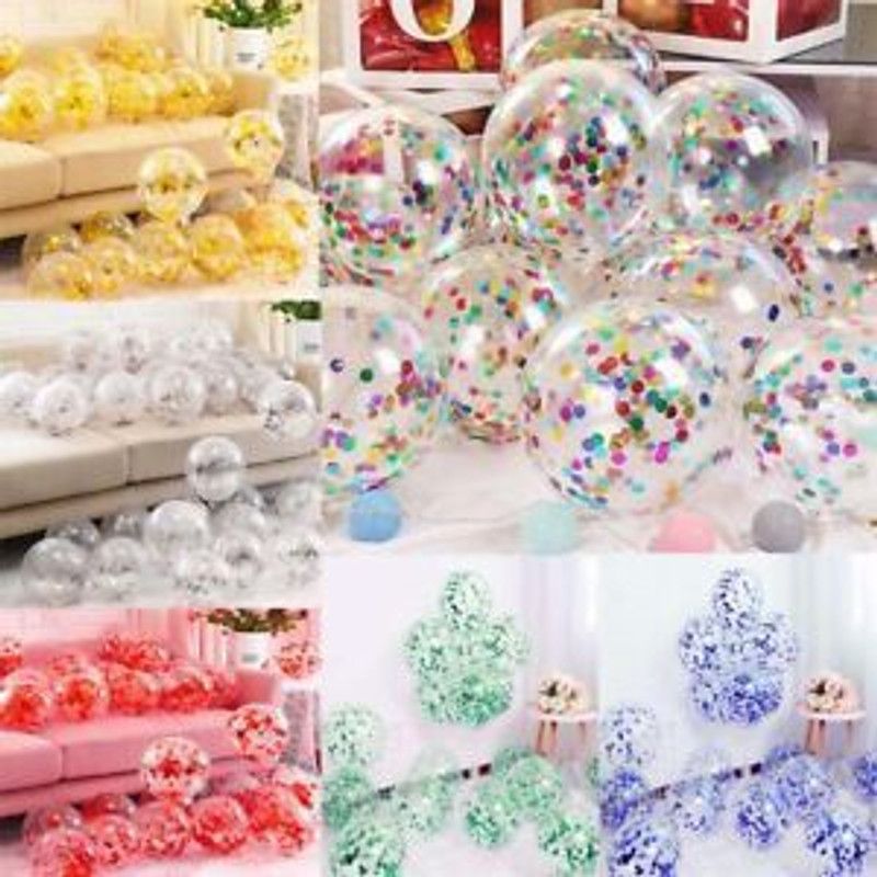 firstbuy Solid Confetti Balloon For Birthday,Anniversary,Wedding Party Decor Balloons -h46 Balloon  (Multicolor, Pack of 10)