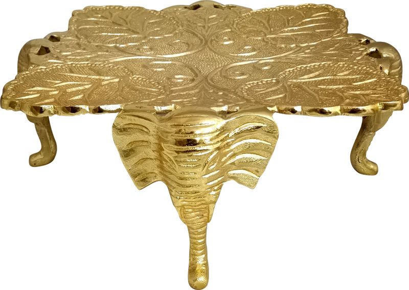 Extreme Karigari Fruit Serving Tray / Fruit Stand on Elephant Trunk | Snacks Serving Stand | Gold Plated Sizzler Tray