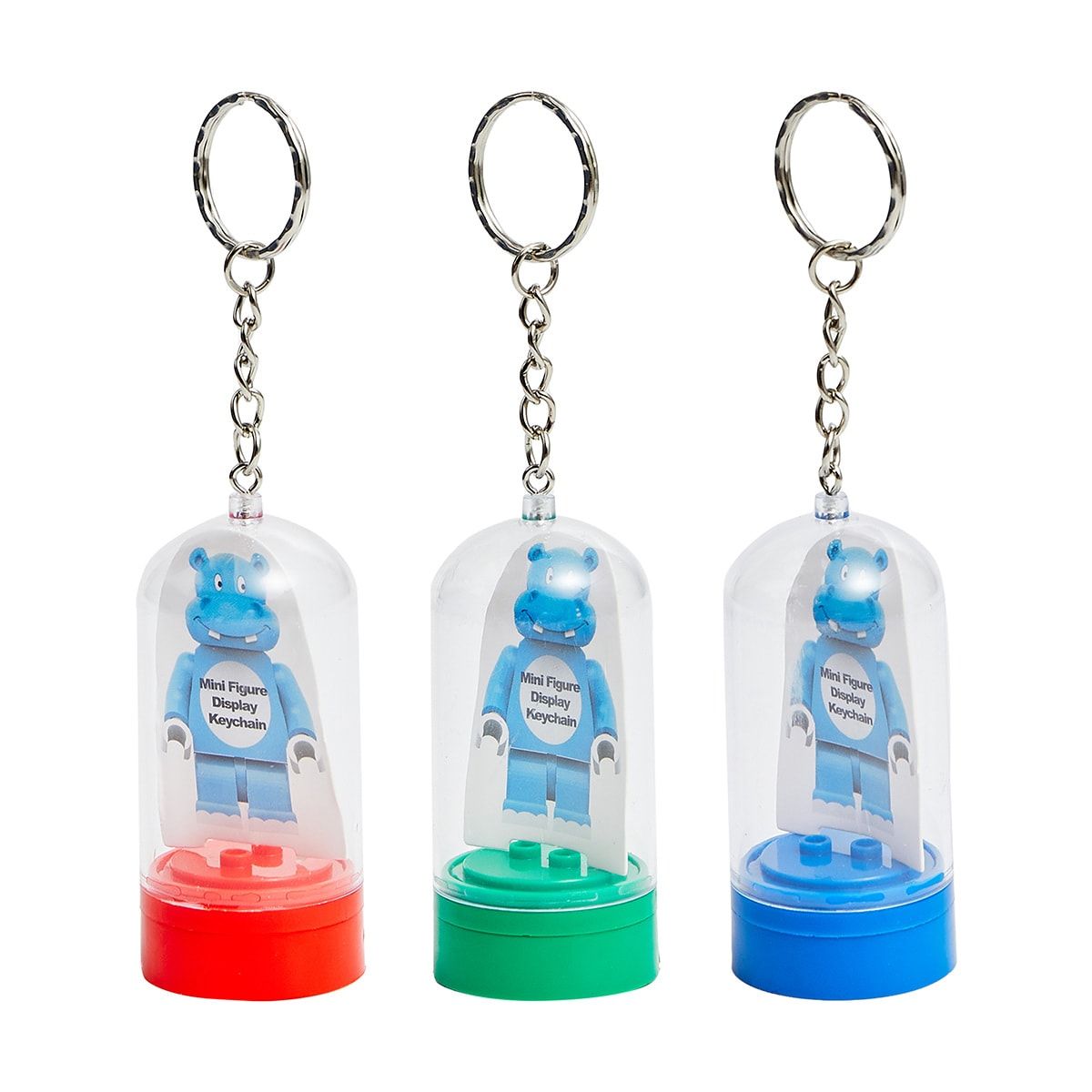 Mini Figure Display Case with Keychain - Assorted