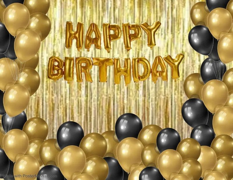 marx celebrations Solid Birthday celebration Kit pack of55 items Balloon  (Gold, Pack of 55)