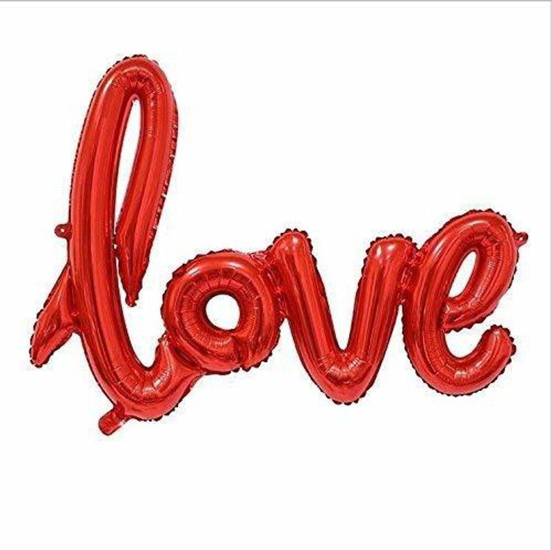 Sshakuntlay Solid Love Letter Foil Balloon Balloon  (Red, Pack of 1)