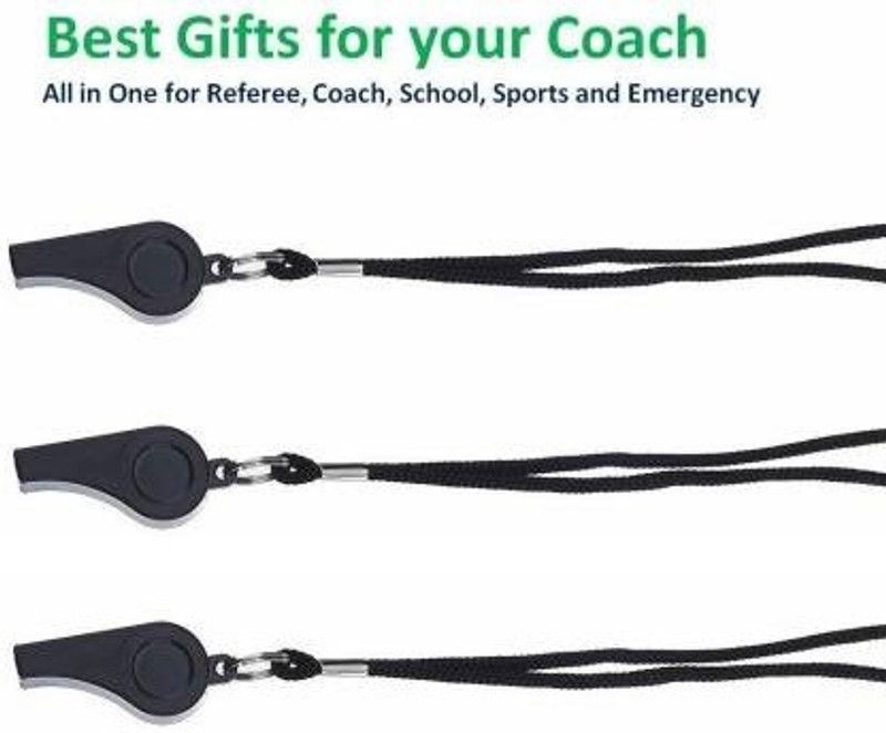 livo Coach whistle high Sound pack of 3 Pealess Whistle  (Black, Pack of 3)
