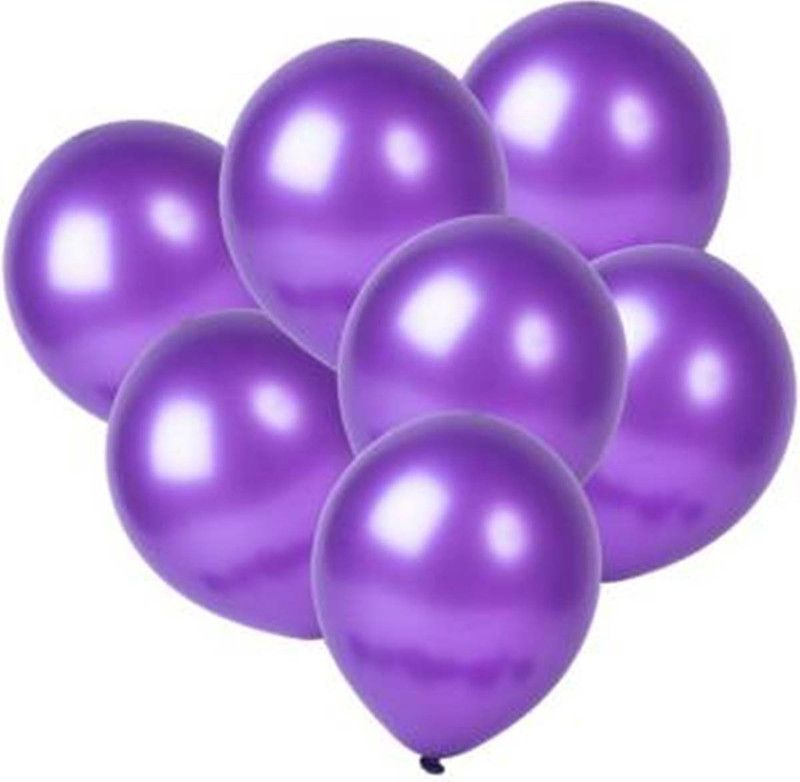 FUNCART Solid MLBPUR-FUN Balloon  (Purple, Pack of 10)