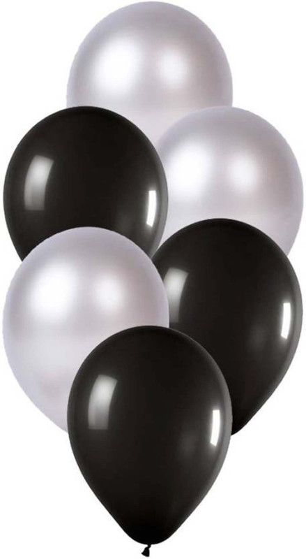 MUCH N MORE Printed MNMS 64 Balloon  (Black, White, Pack of 50)