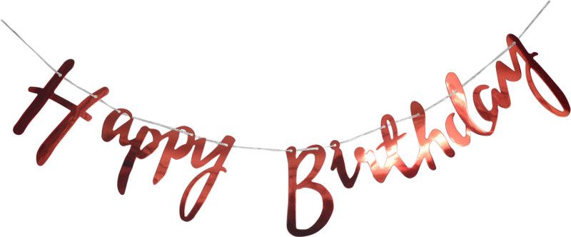 Starrenterprisess Red Happy Birthday Banner Banner  (6.5 ft, Pack of 1)